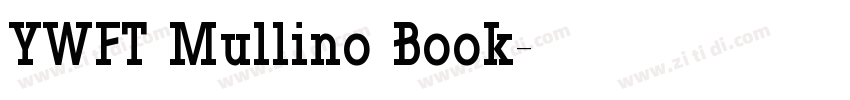 YWFT Mullino Book字体转换